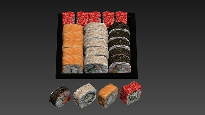 Sushi Set 3D model 4