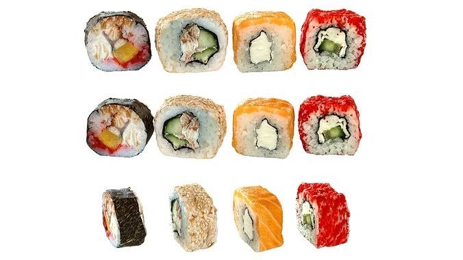 Sushi Set 3D model 7