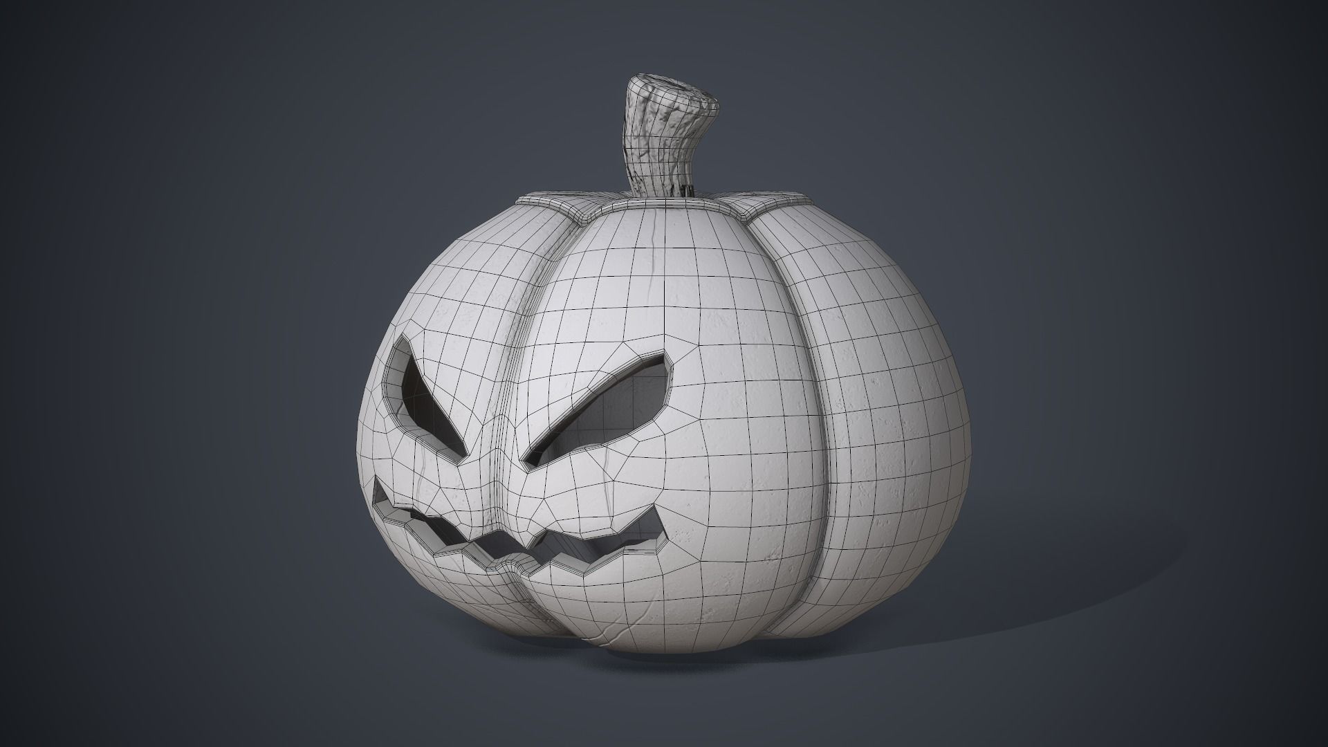 Pumpkin Halloween Low-poly 3D model_6