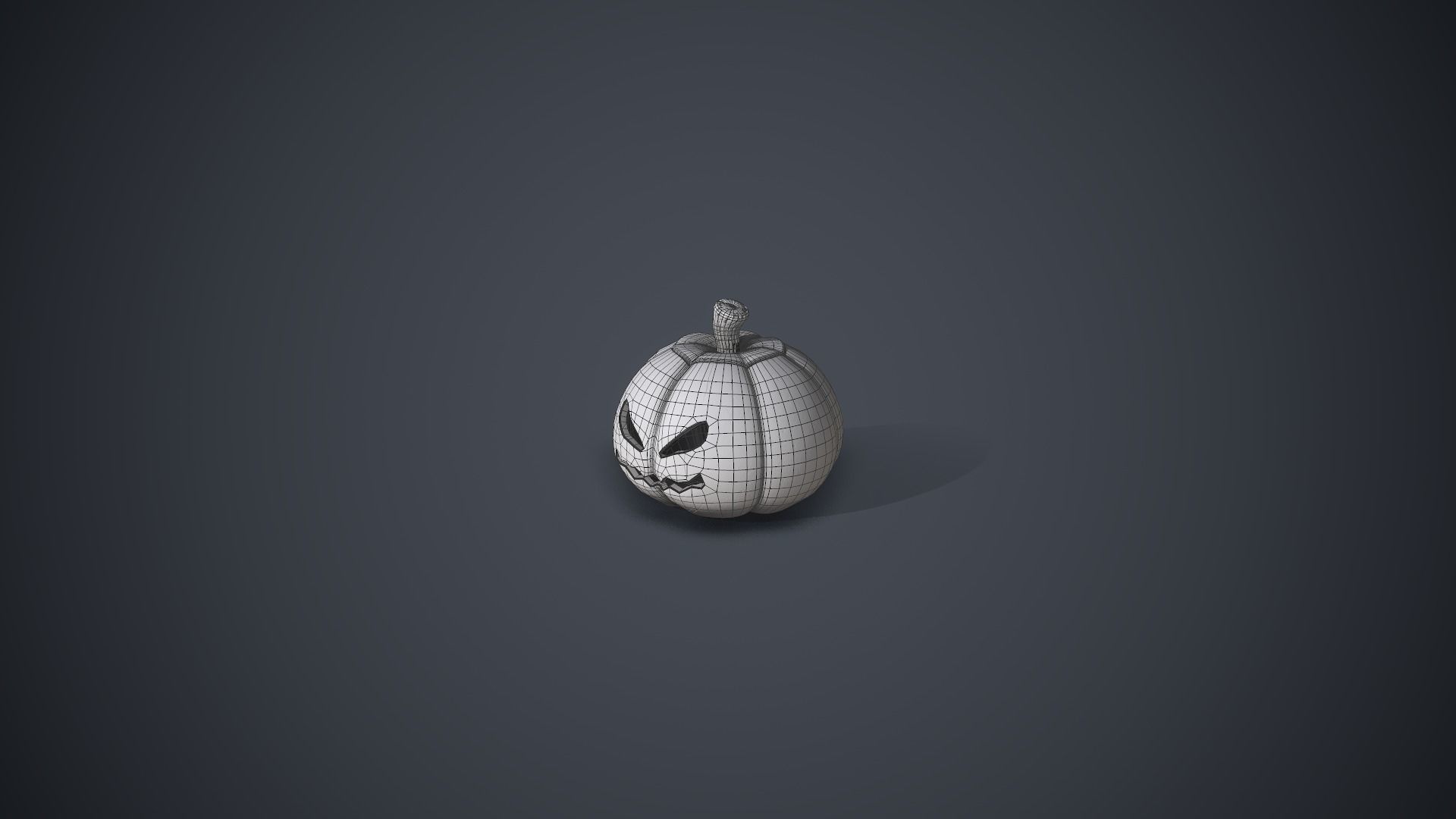 Pumpkin Halloween Low-poly 3D model_8