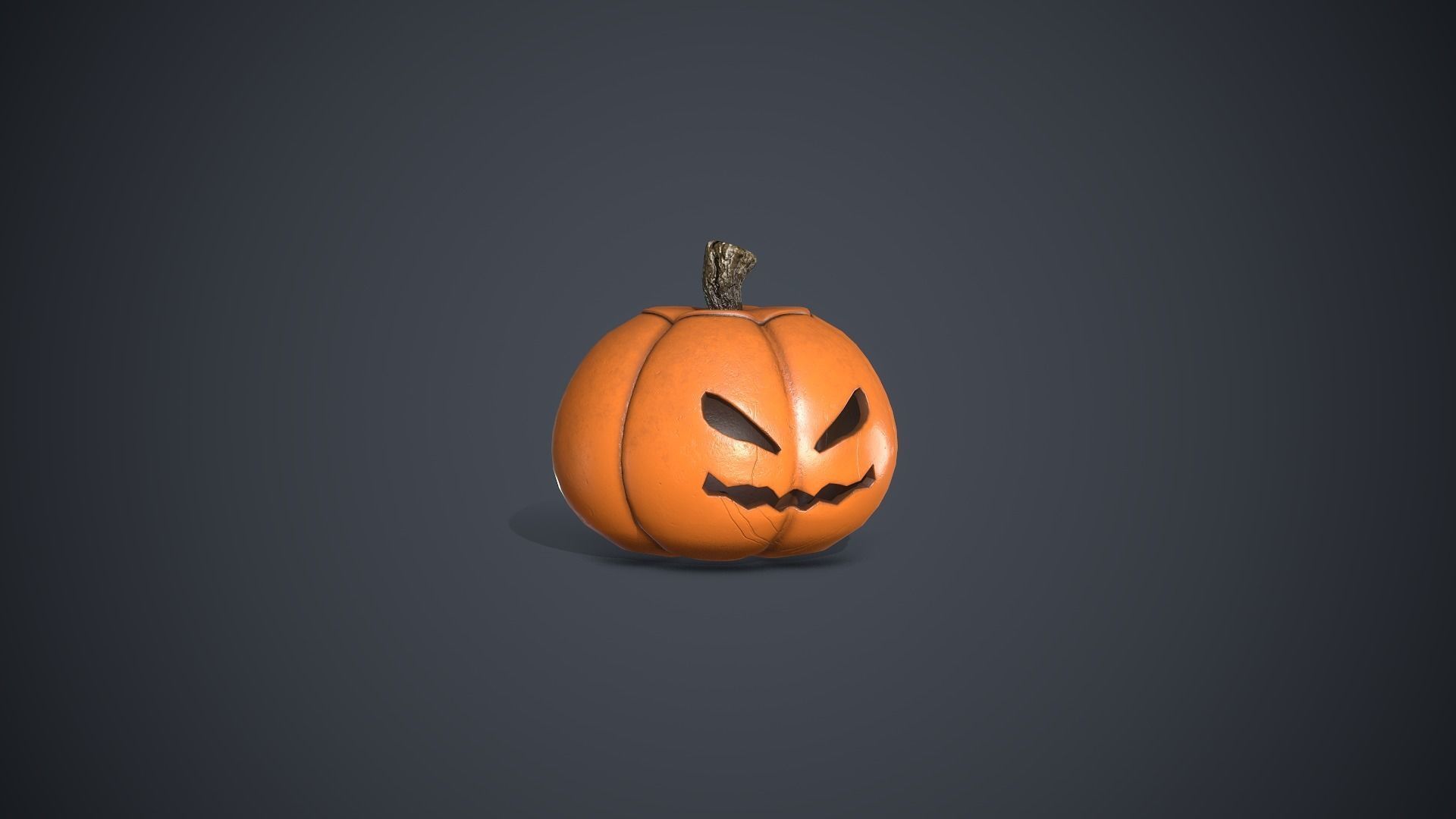 Pumpkin Halloween Low-poly 3D model_1