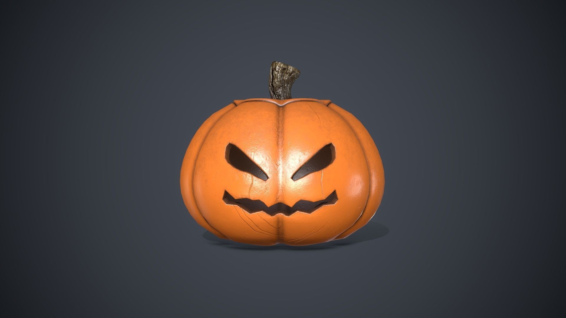 Pumpkin Halloween Low-poly 3D model_3