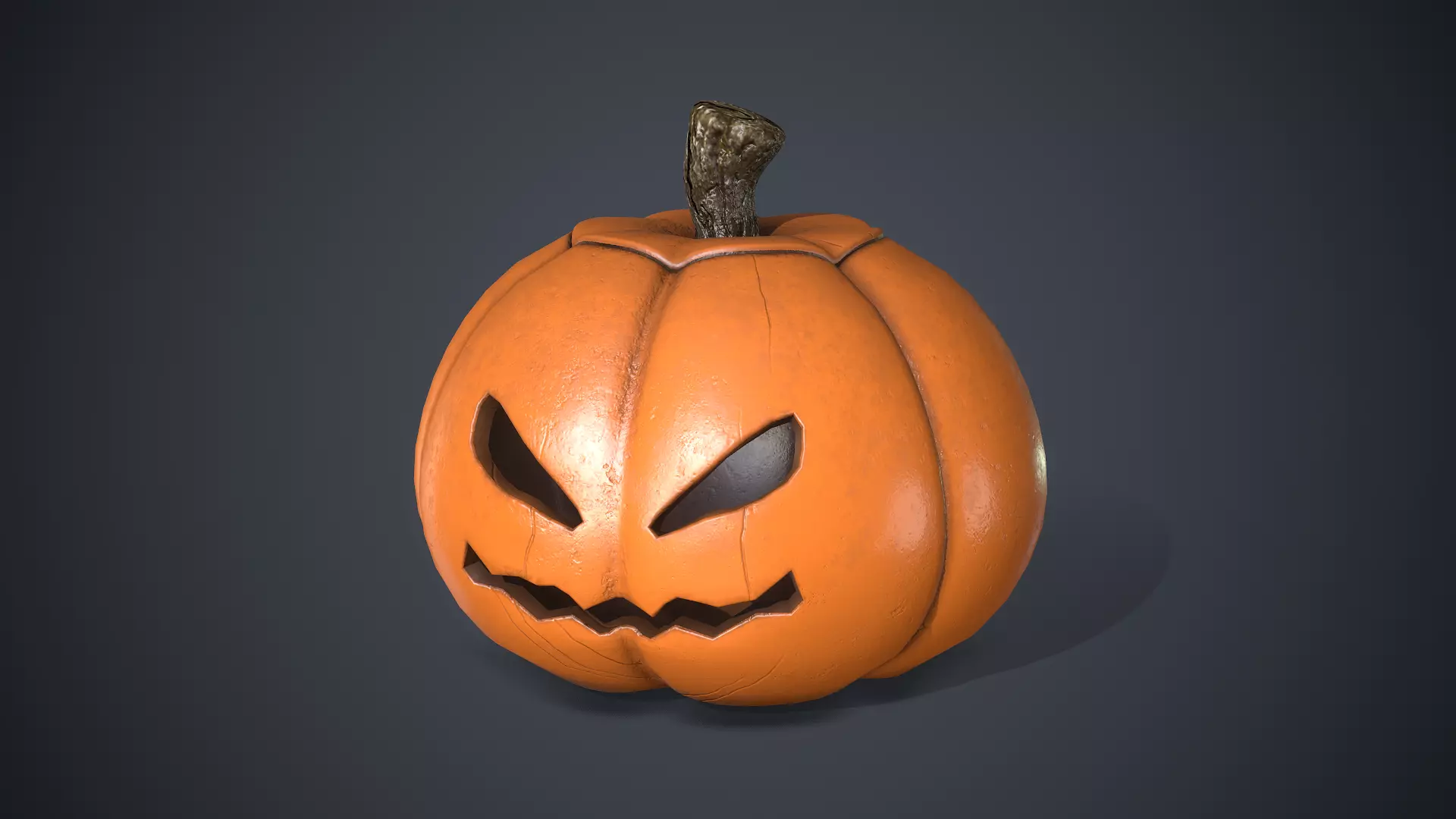 Pumpkin Halloween Low-poly 3D model_0