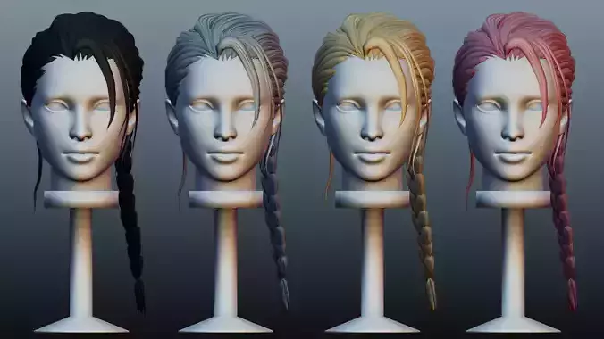 Female hair 4 colors