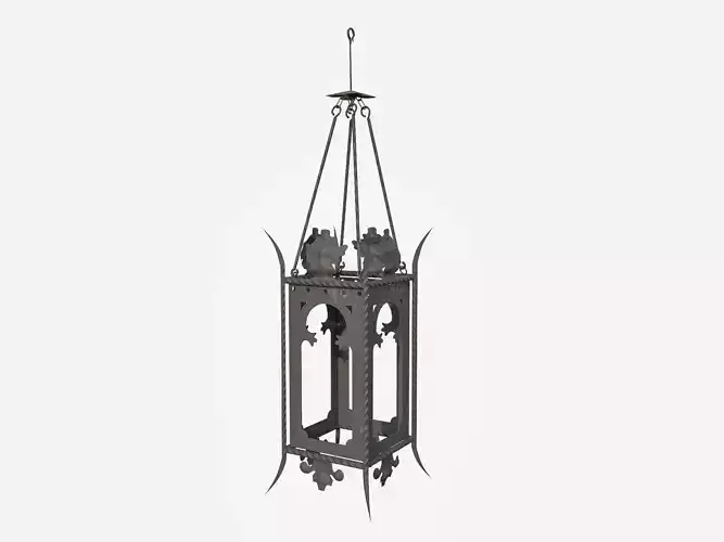 Wrought iron lantern 1