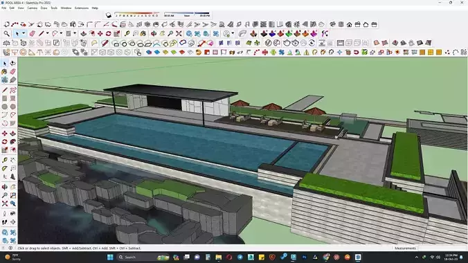 Pool area 3d model