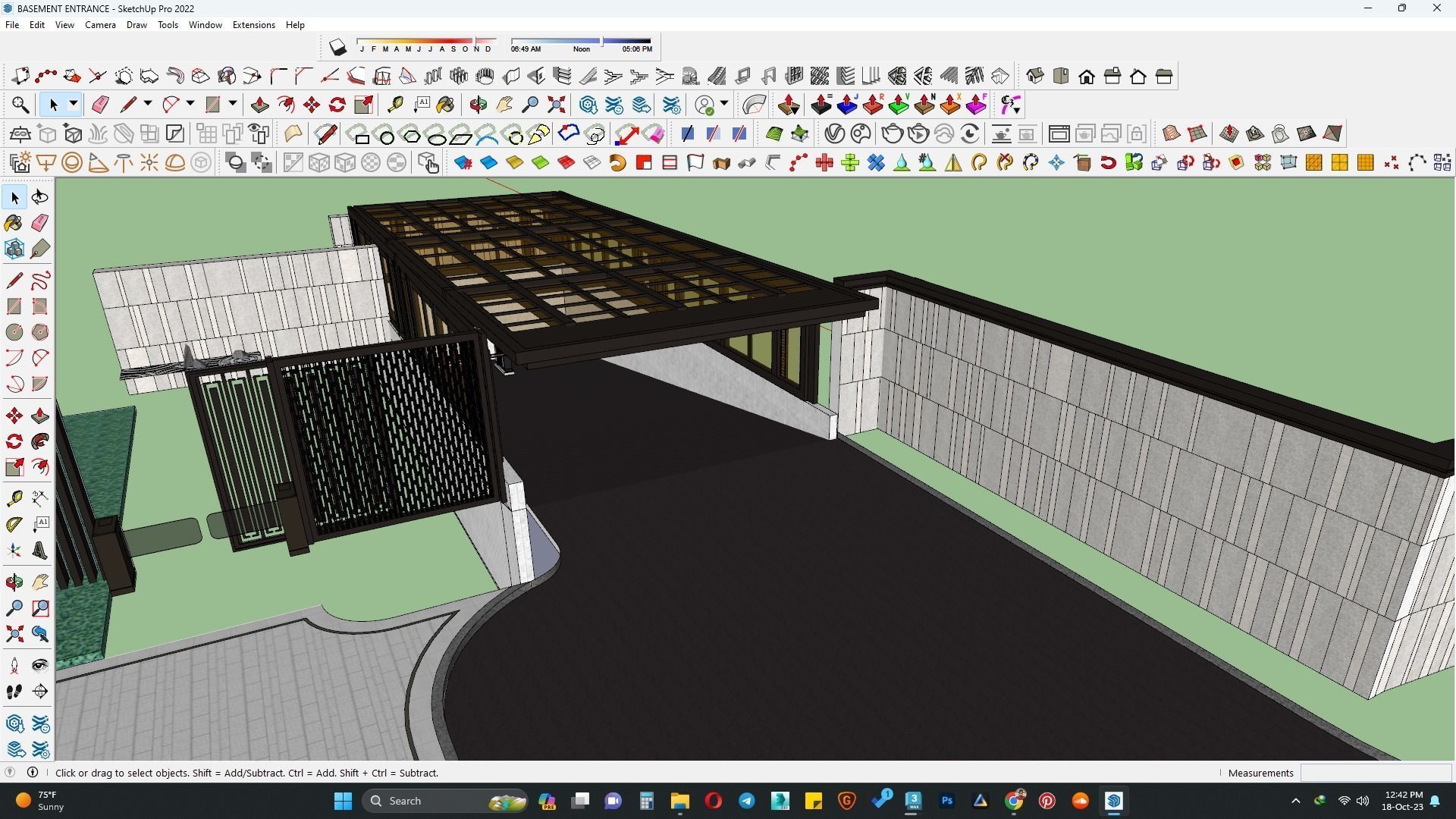Basement entrance 3d model 3D model_6