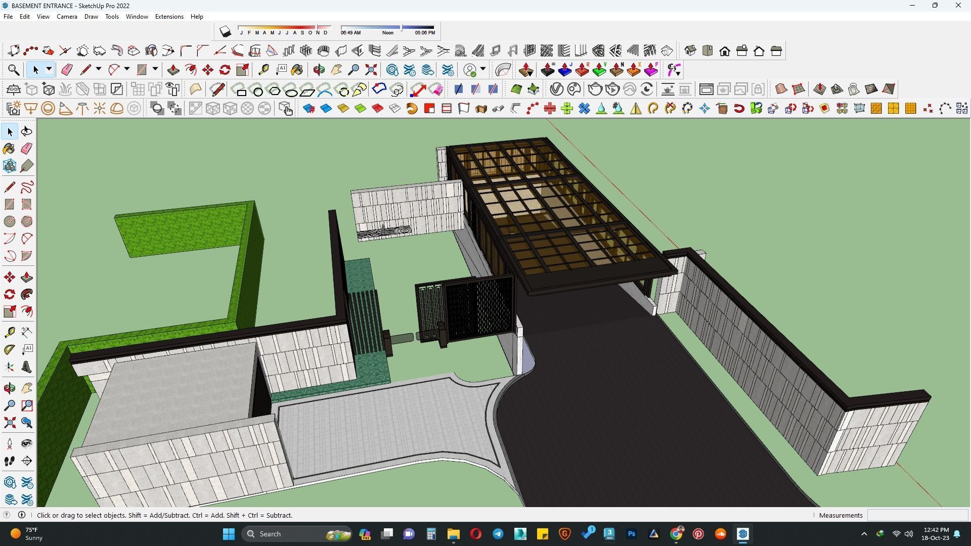 Basement entrance 3d model 3D model_5