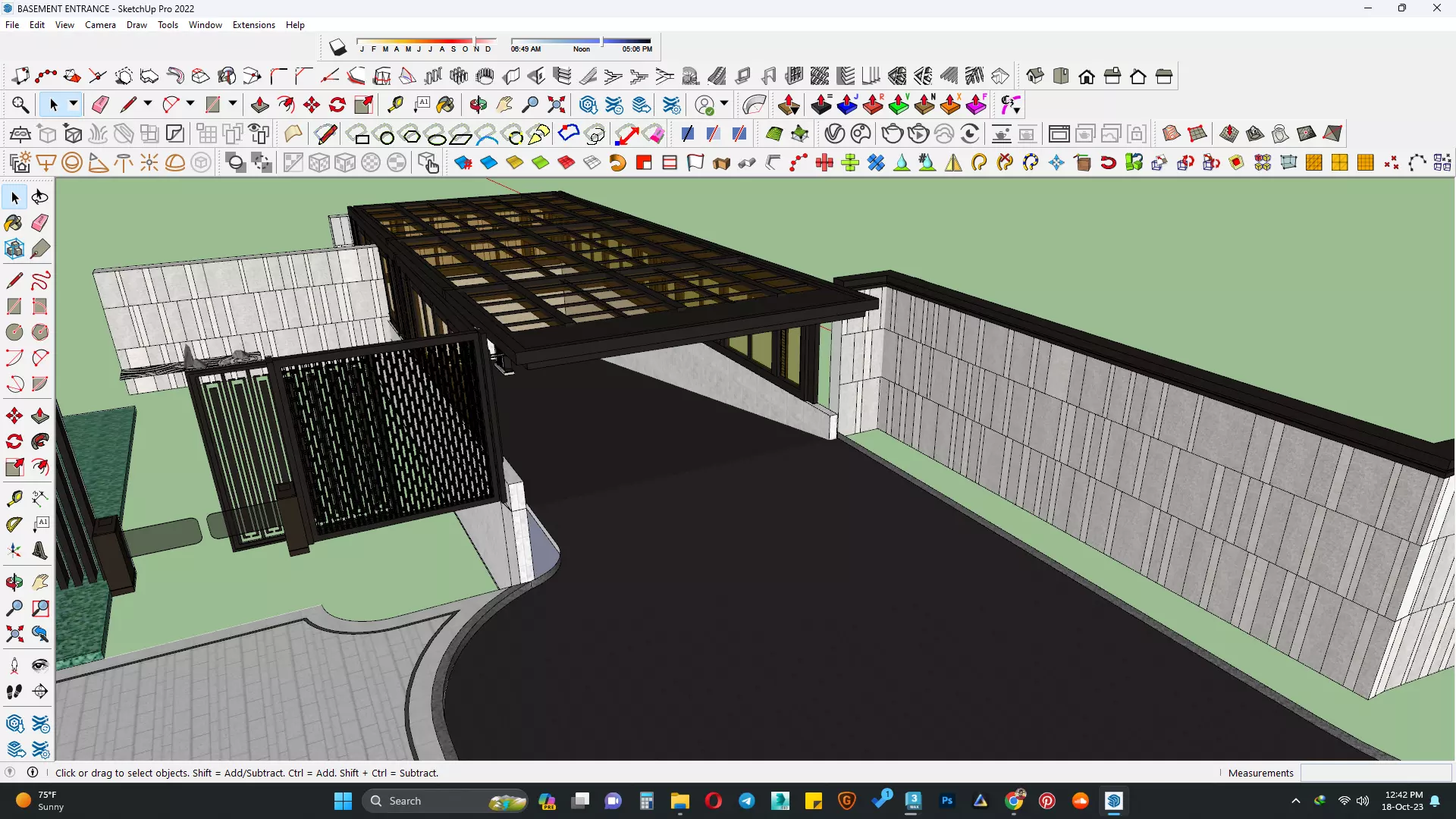 Basement entrance 3d model 3D model_0