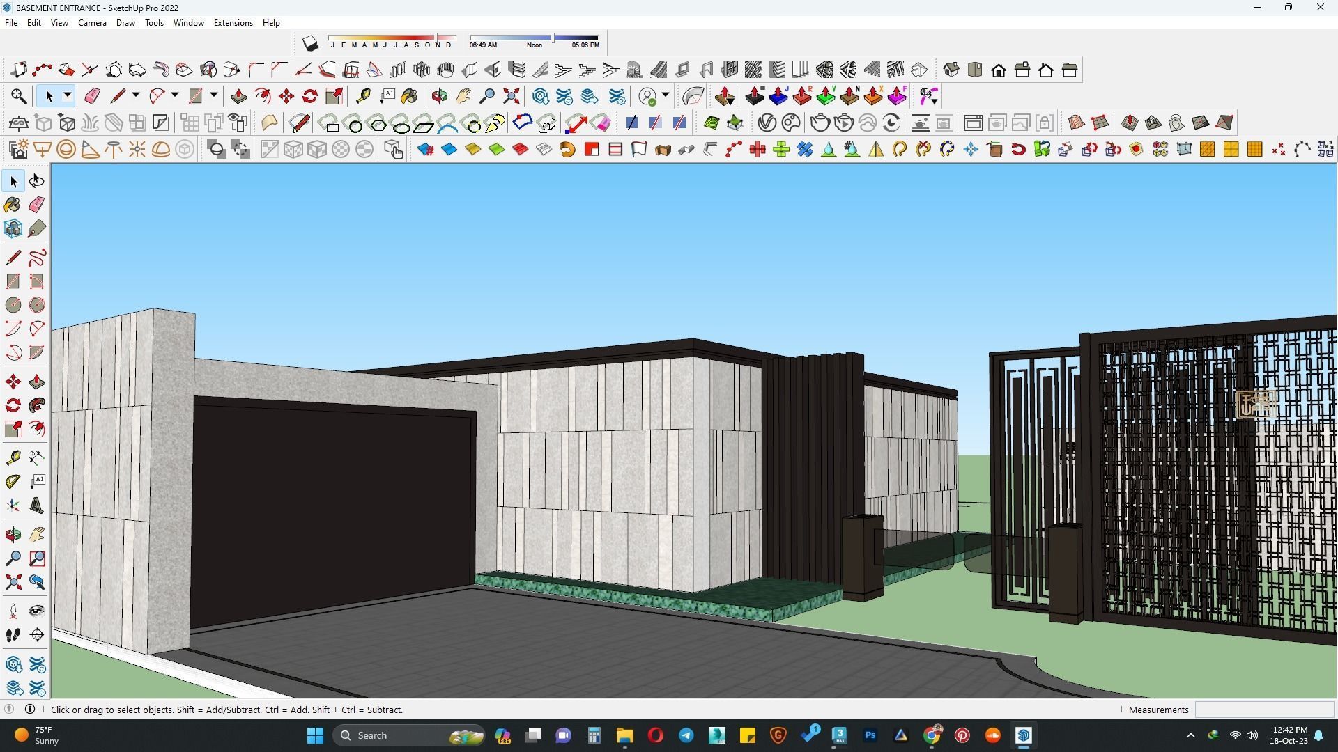 Basement entrance 3d model 3D model_3