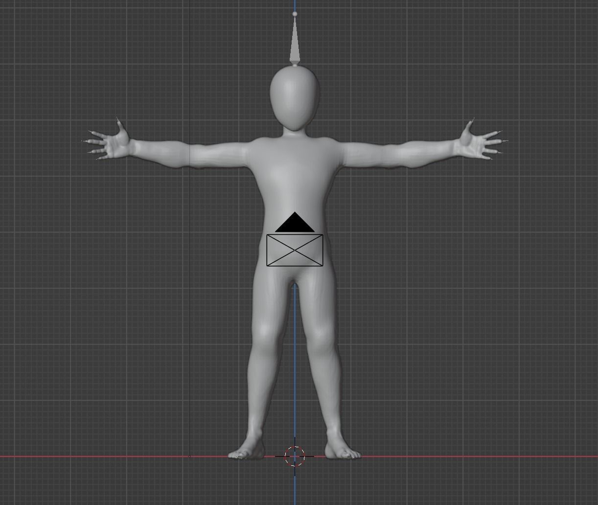 Rigged Anime Kid Body Model 3D model_5