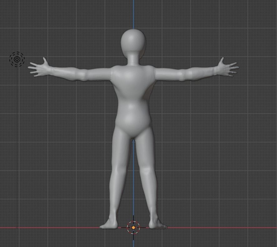 Rigged Anime Kid Body Model 3D model_6