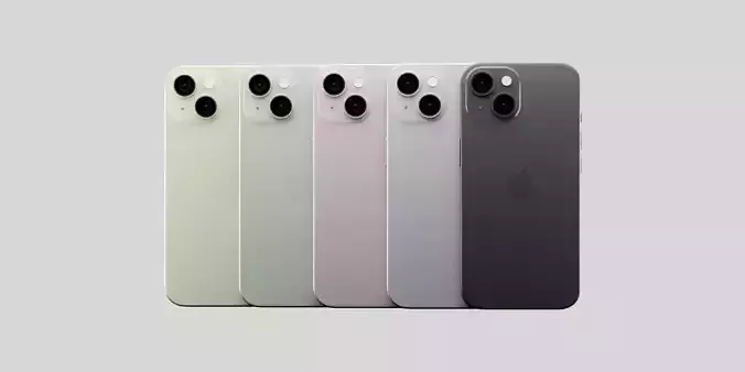 Apple iPhone 15 in Official Colors and Design 3D model