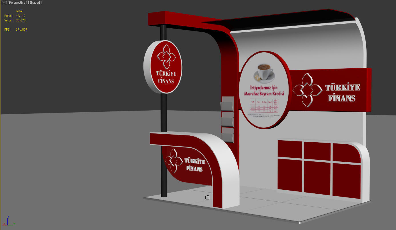 Exhibition Stand - ST009 3D model_1