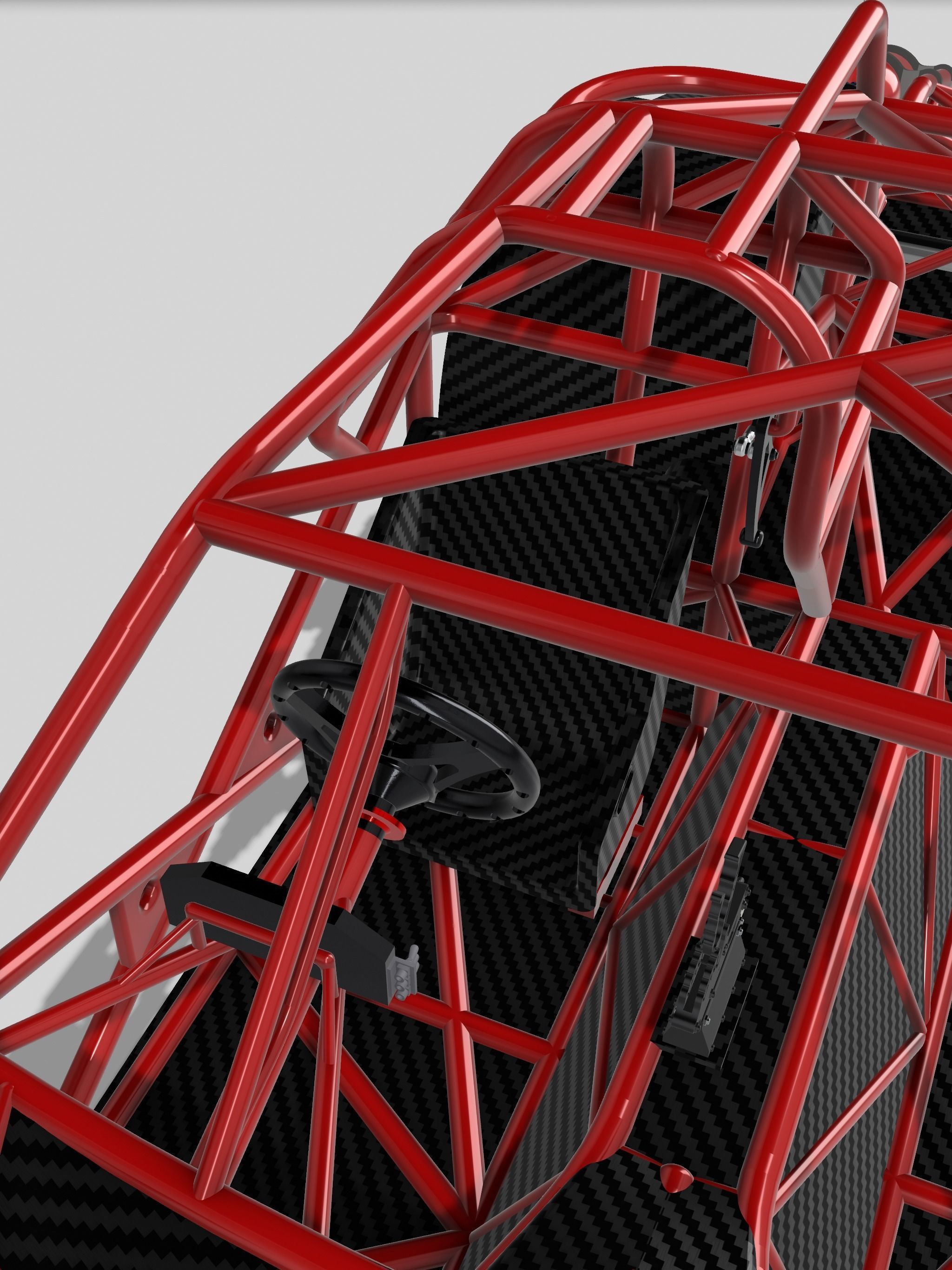 Pro Mod seat Carbon Fiber style 2 styles 3D print model_5