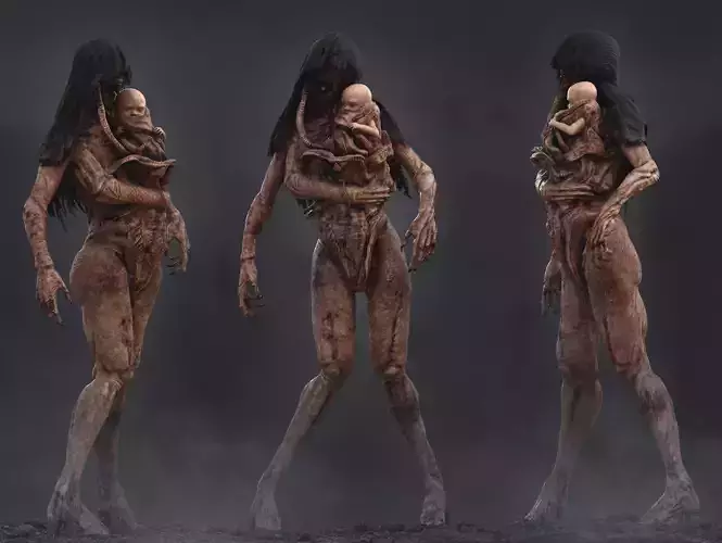 Horror Surrogate Mother Low-poly 3D model