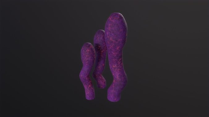Alien Flora 3D Model Low-poly 3D model