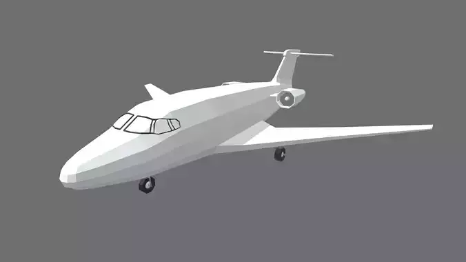 Low Poly Plane 01