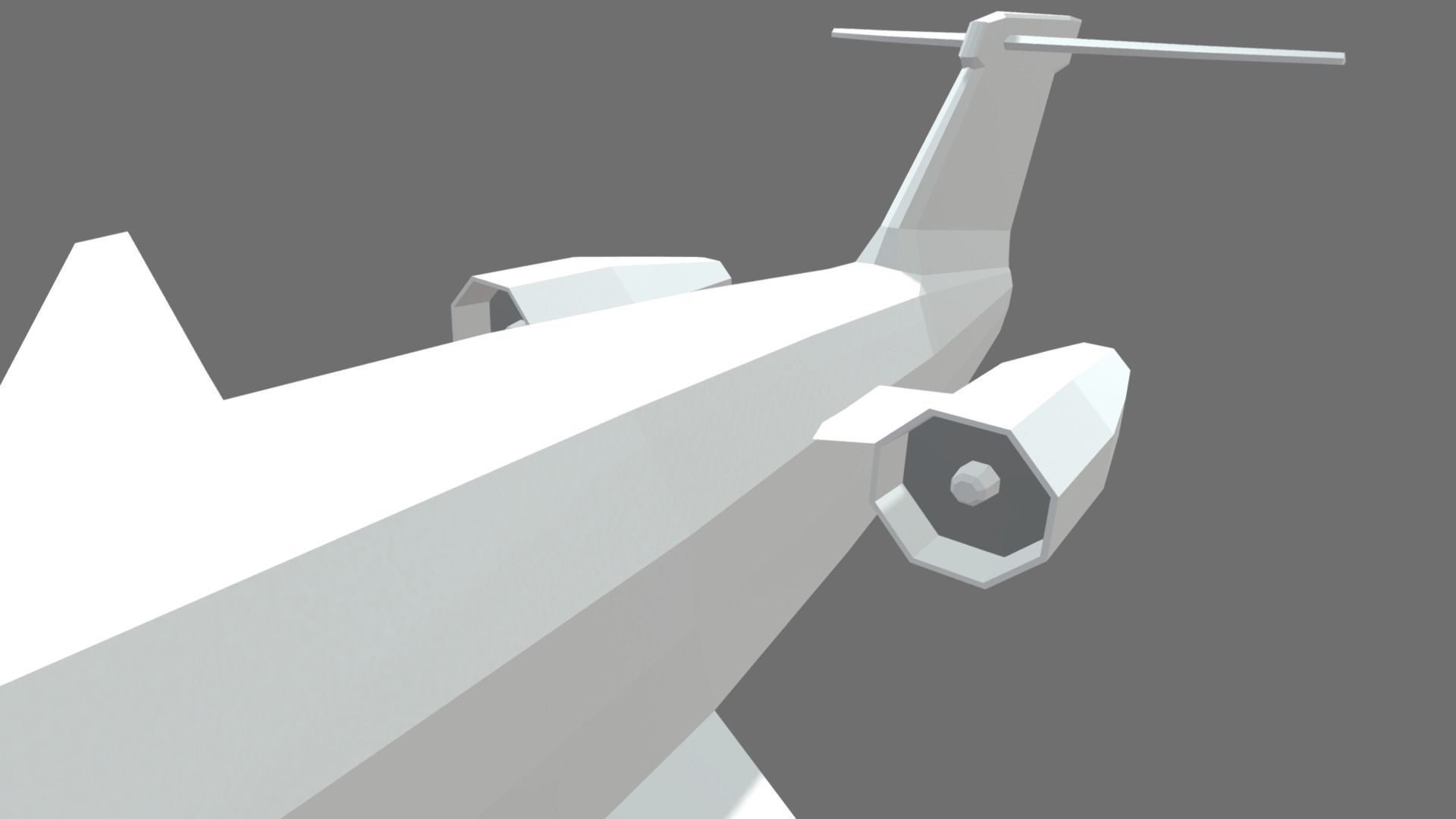 Low Poly Plane 01 Low-poly 3D model_6