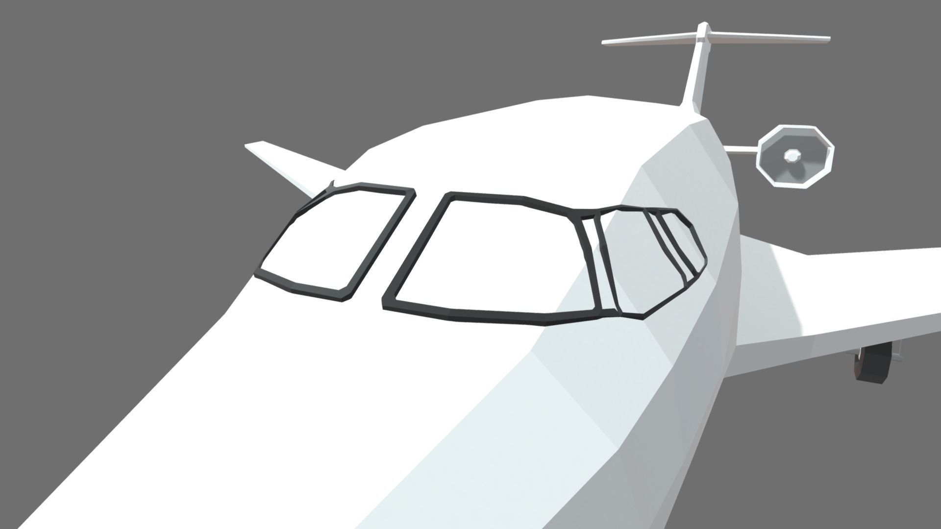 Low Poly Plane 01 Low-poly 3D model_5