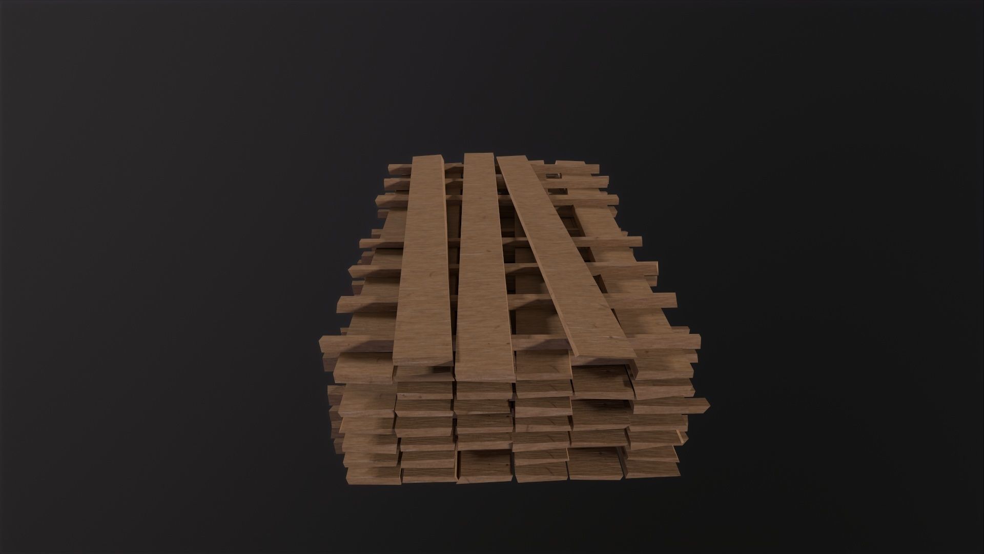 Wood Board Stock 3D Model Low-poly 3D model_4