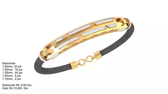 Men Bracelet Model Light weight 3D print model 3D print model
