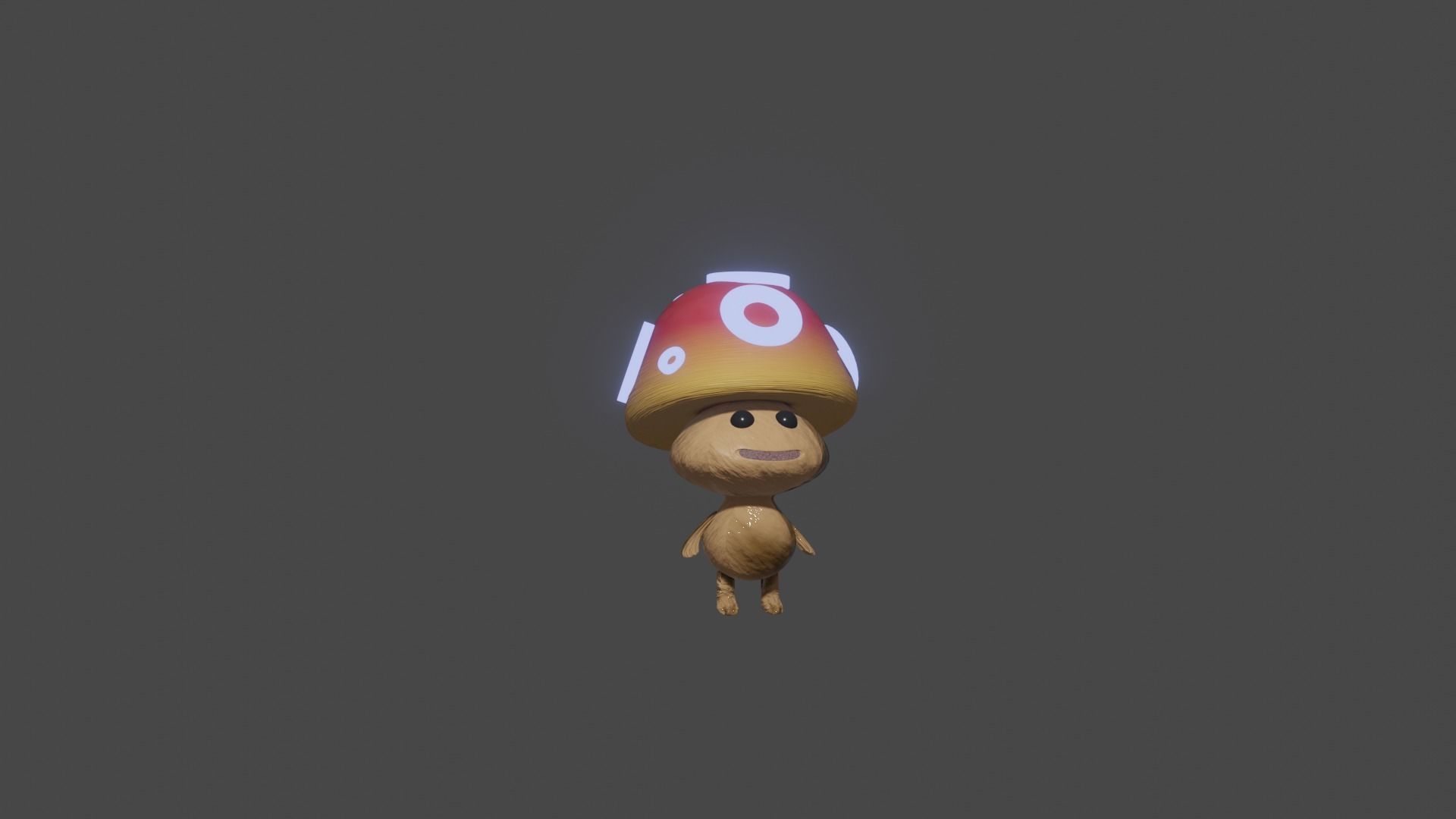 Mushrom character Free 3D model_4