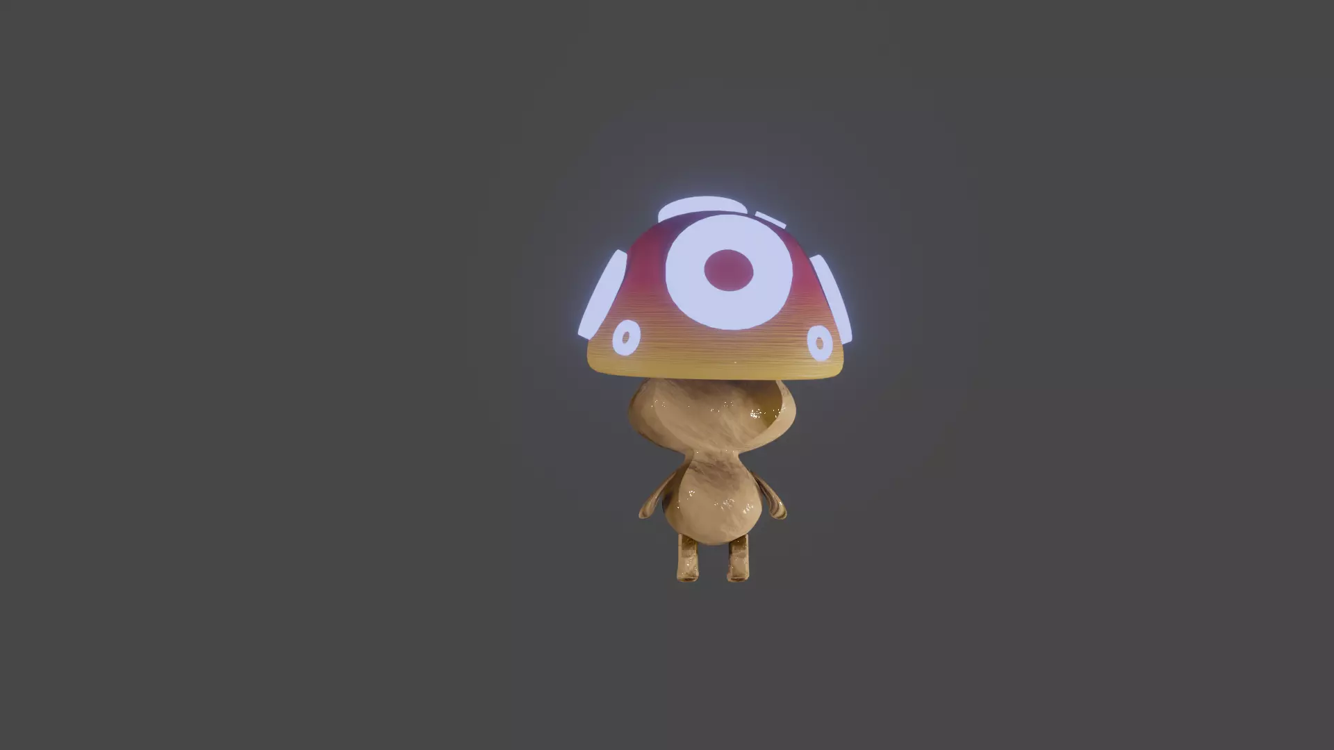 Mushrom character Free 3D model_0