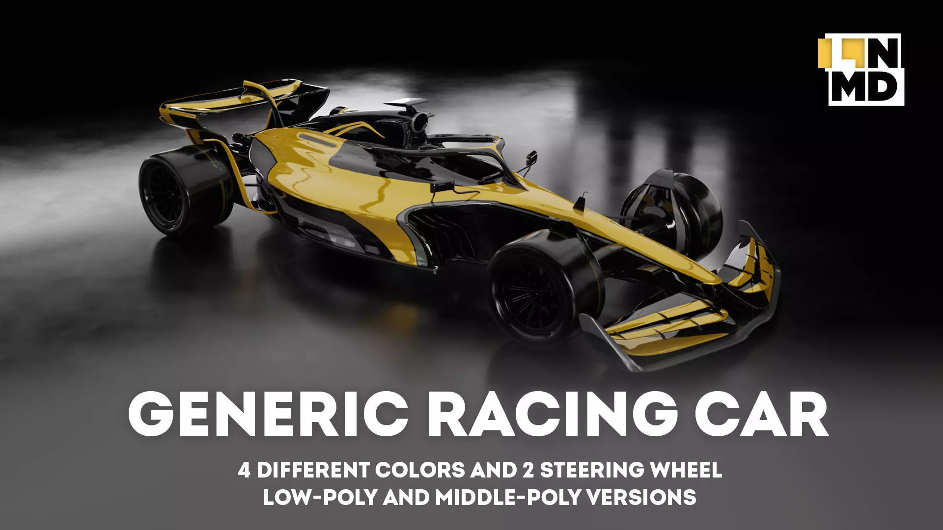 Formula 1 Generic Racing Car 03 Low-poly 3D model
