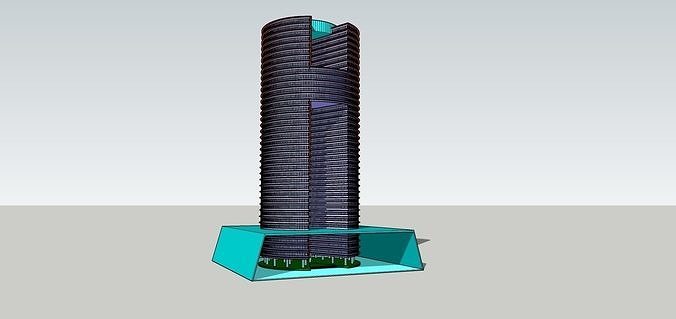 circular office building 3D model