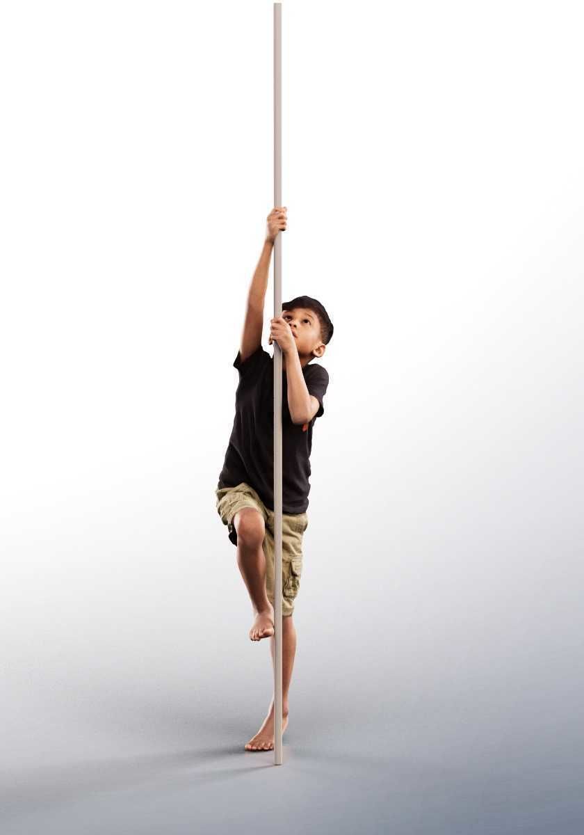 Joey 14483 - Mediterranean Boy Playing On Climbing Frame Low-poly 3D model_2