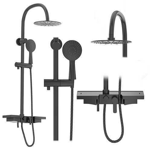 Shower Set REA VIGO Black 3D model