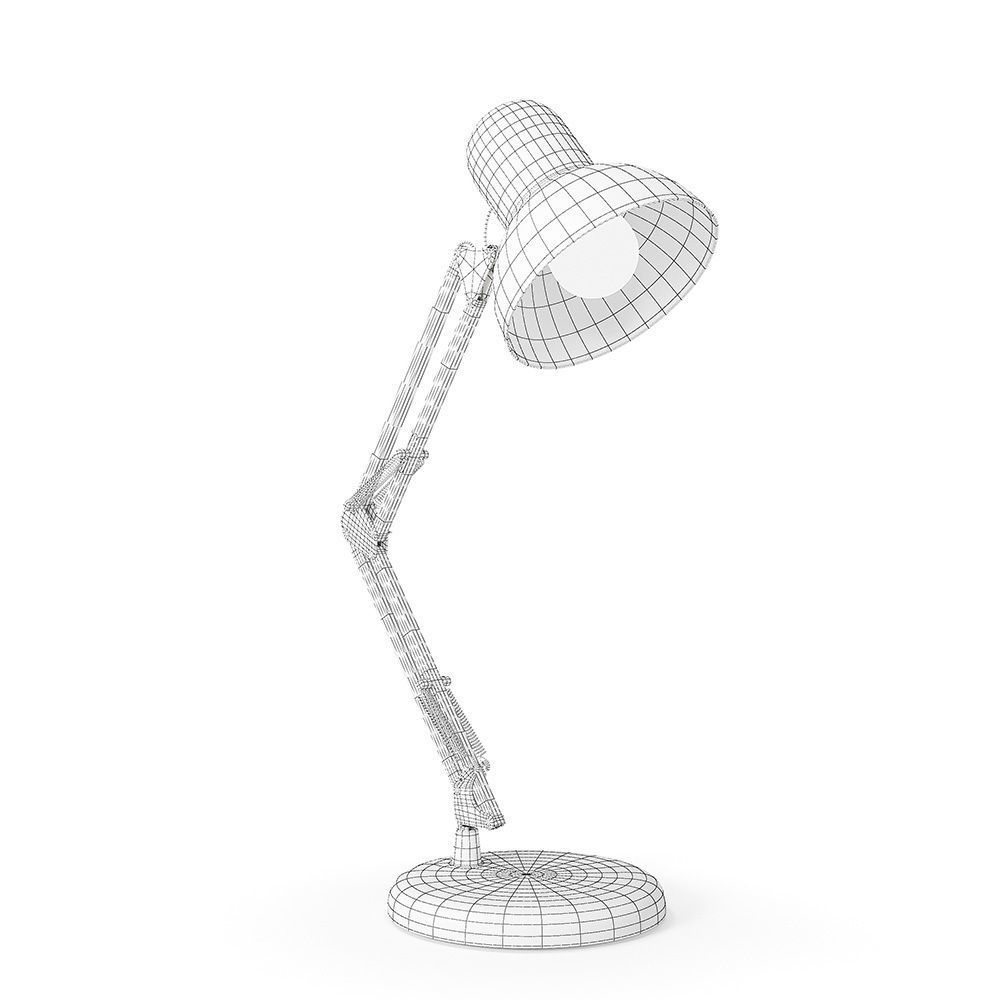 Retro Desk Lamp 3D model_7