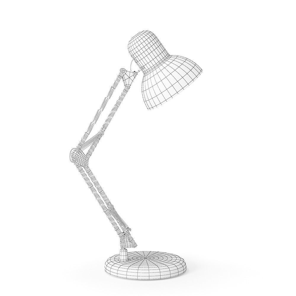 Retro Desk Lamp 3D model_8