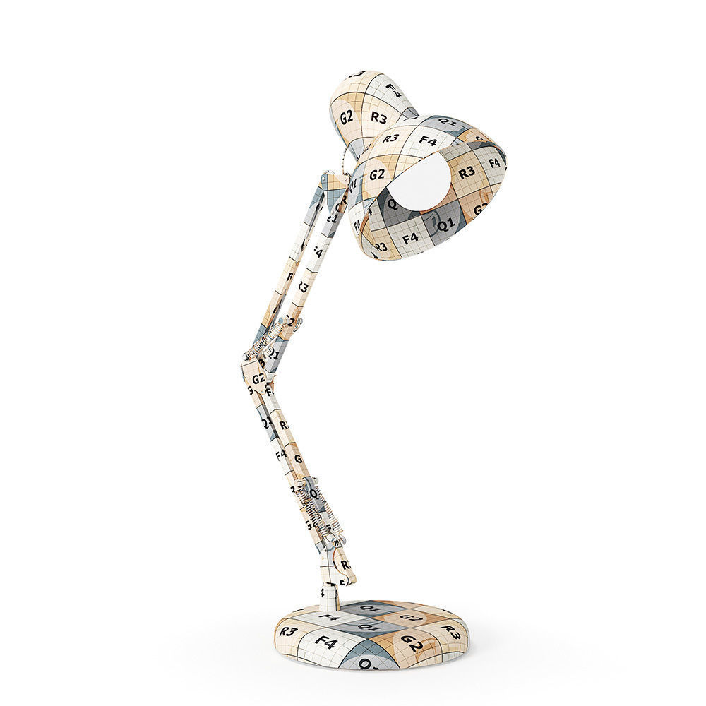 Retro Desk Lamp 3D model_6
