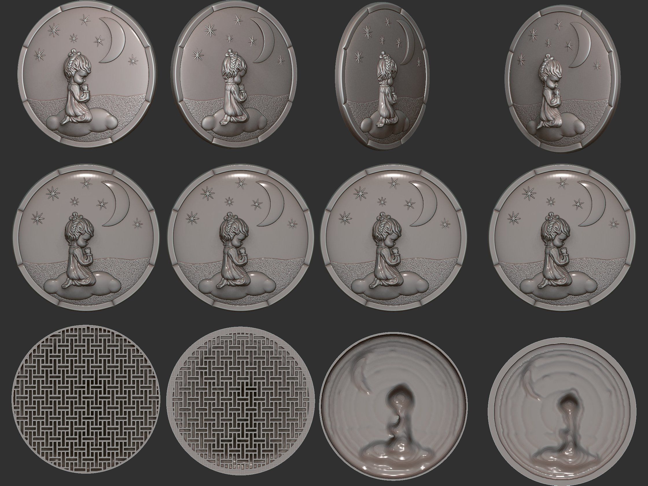 Pendant baby 3D print model_1