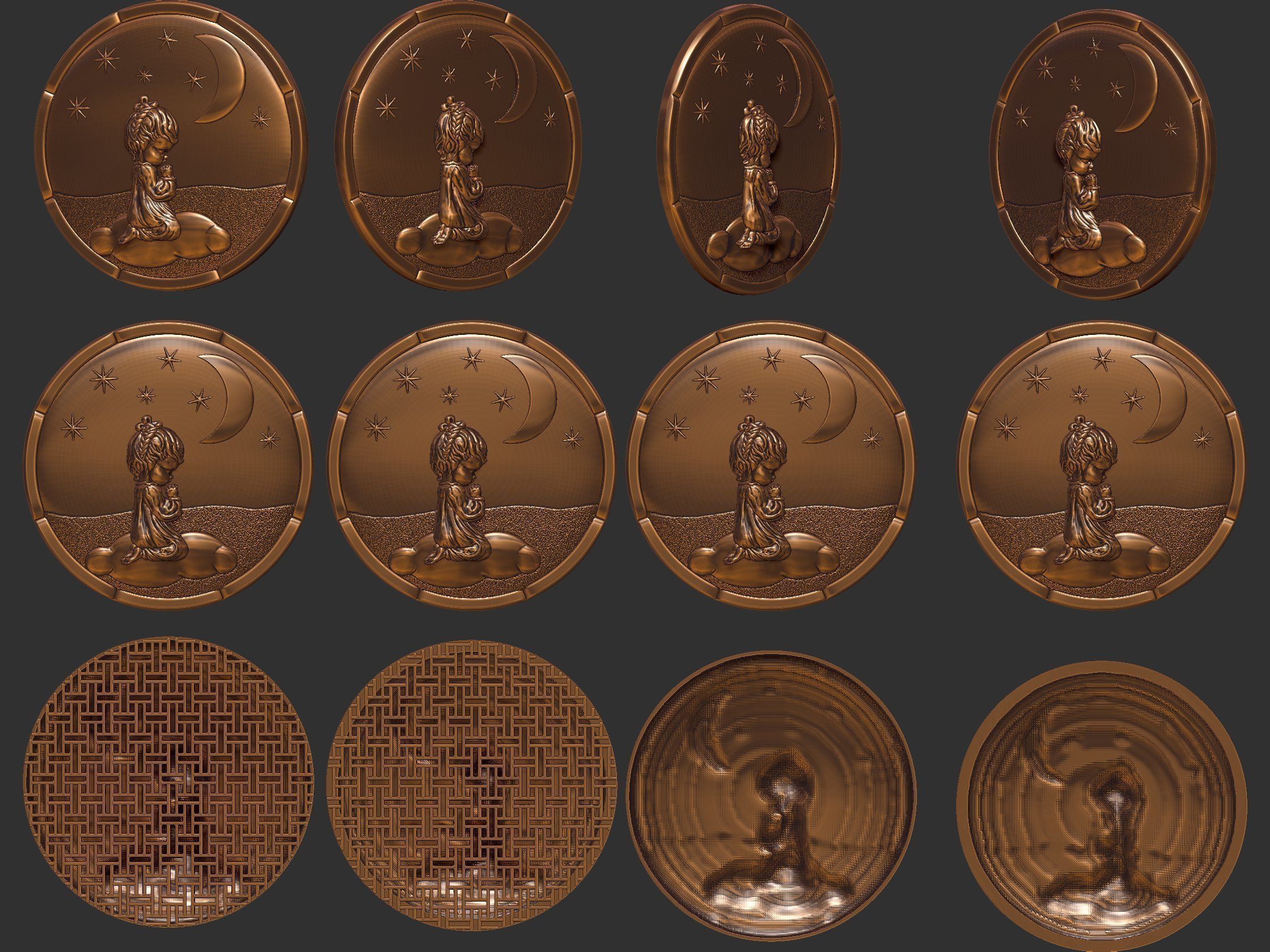 Pendant baby 3D print model_3