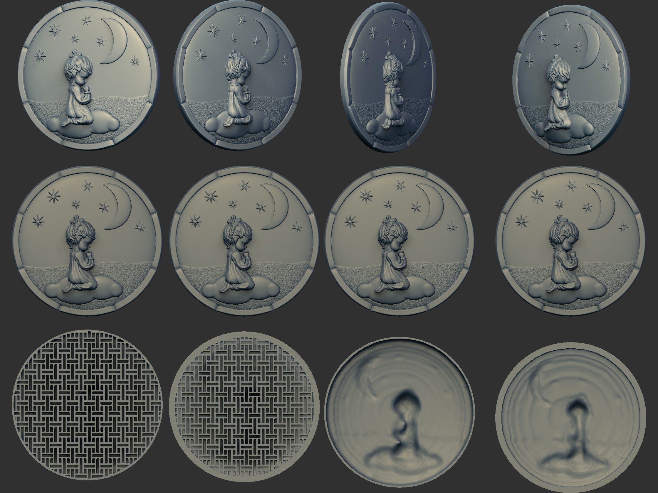 Pendant baby 3D print model_4