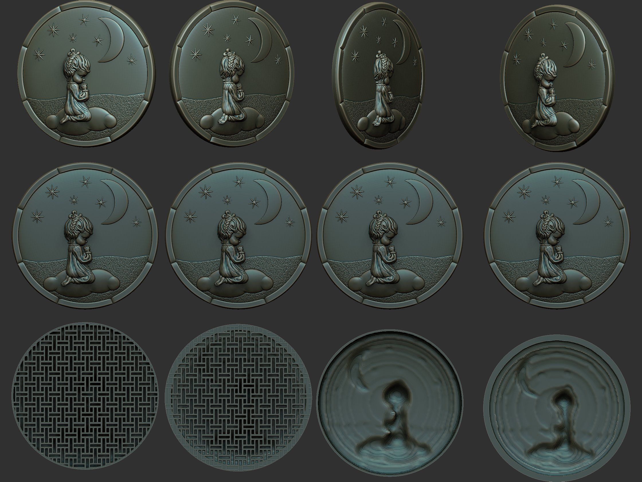 Pendant baby 3D print model_2