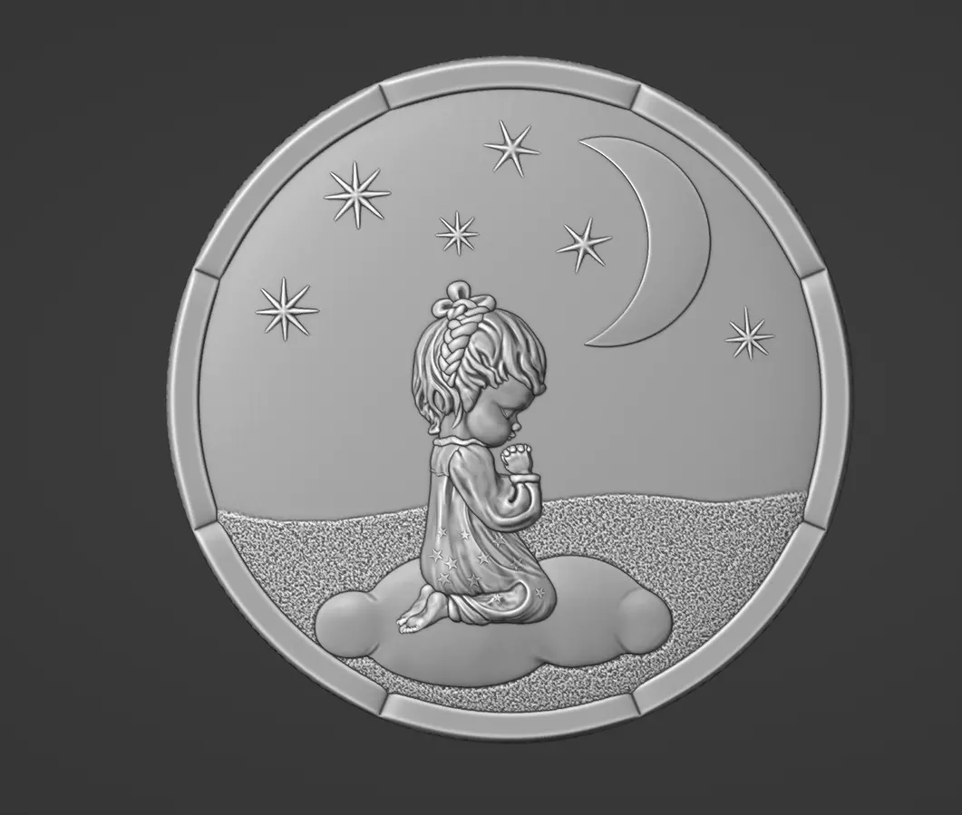 Pendant baby 3D print model_0