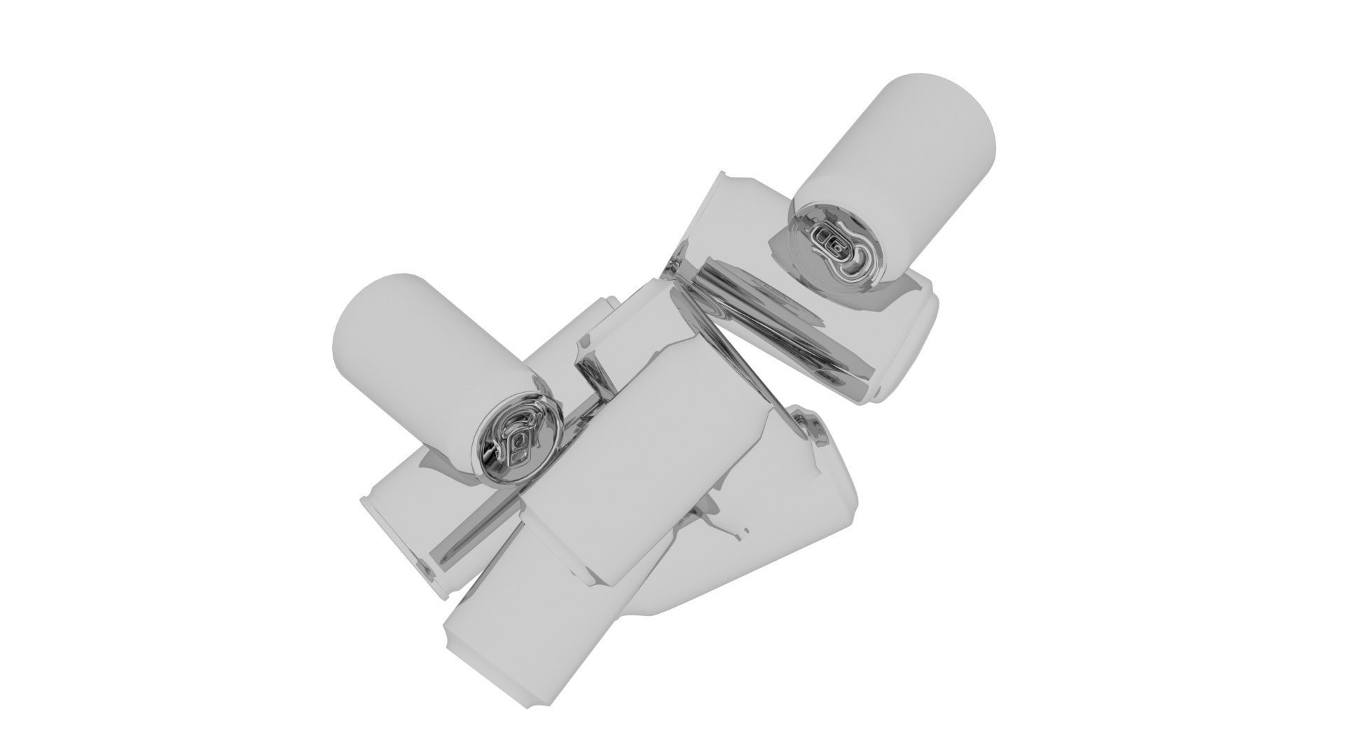 Aluminium Soda Cans Set 3D model_18