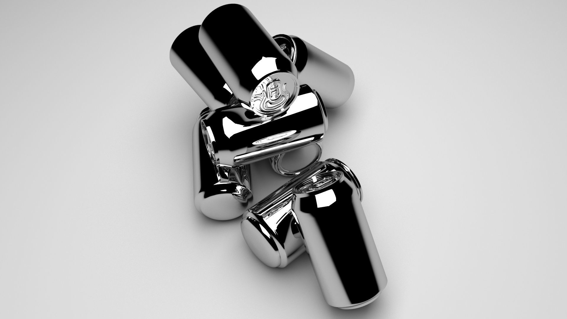 Aluminium Soda Cans Set 3D model_2