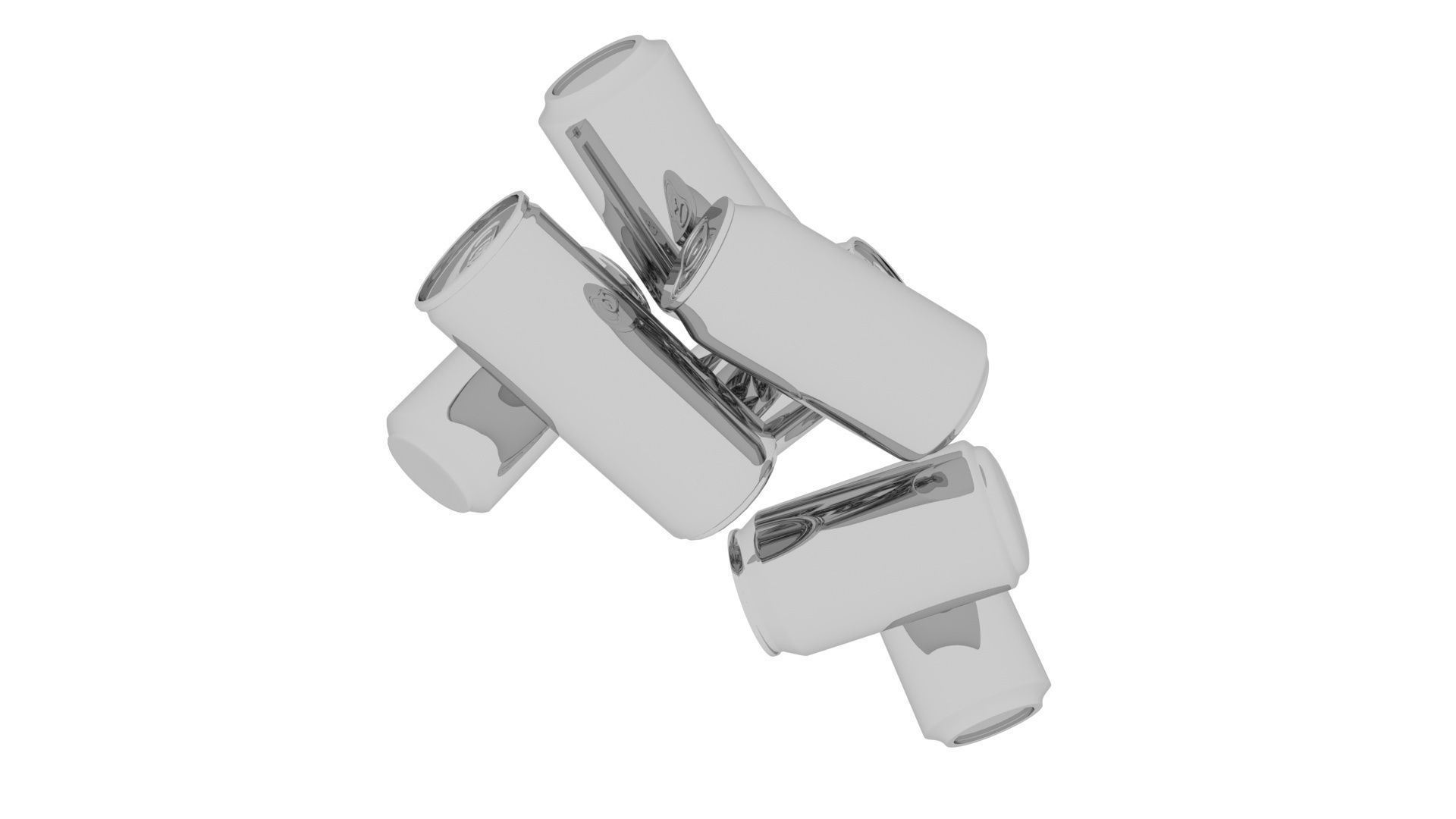 Aluminium Soda Cans Set 3D model_16