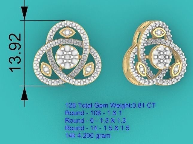 earring  3dm jpg 3D print model