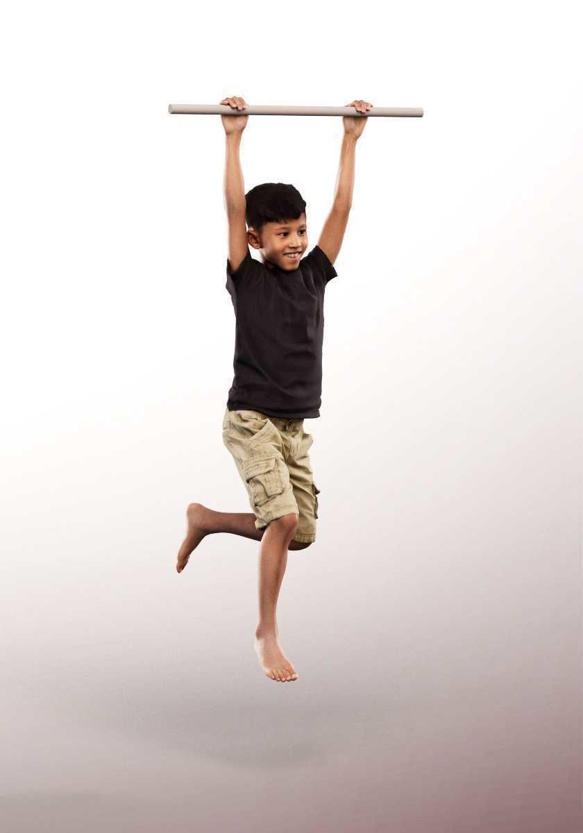 Joey 14482 - Mediterranean Boy Playing On Climbing Frame Low-poly 3D model_2