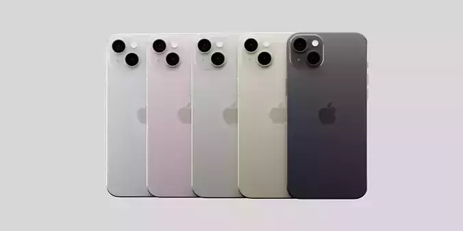 Apple iPhone 15 Plus in Official Colors and Design 3D model
