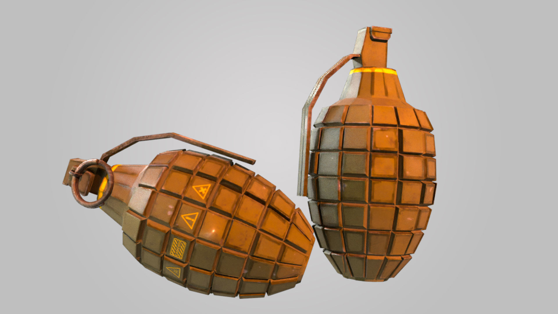 Grenade - F1 Grenade - FPS Combat 3D model_16