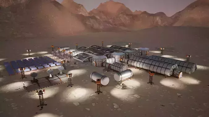 LowPoly Modular Space Station