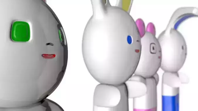 Japanese Style Kawaii Figures Free 3D model