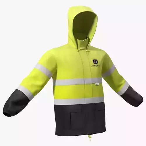 John Deere Rain Jacket High Visibility